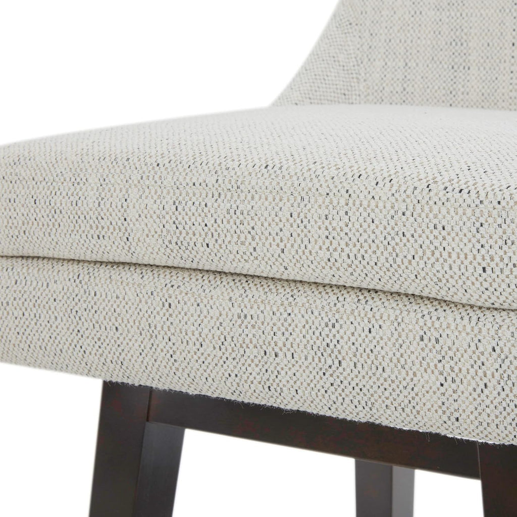 CHITA Bar Stools Set of 2, Counter Height Swivel Barstools, FSC Certified Morden Upholstered Fabric Counter Chairs with Back Support, 26.8" H Seat Height, Fabric in Ivory