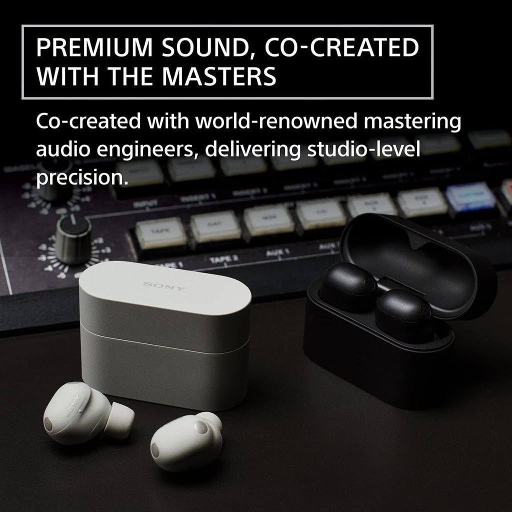 Sony WF-1000XM6 The Best Truly Wireless Noise Cancelling Earbuds (2026 Model)  Bluetooth in-Ear Headphones  with Studio-Quality Sound  Up to 24 Hours of Battery Life  Platinum Silver