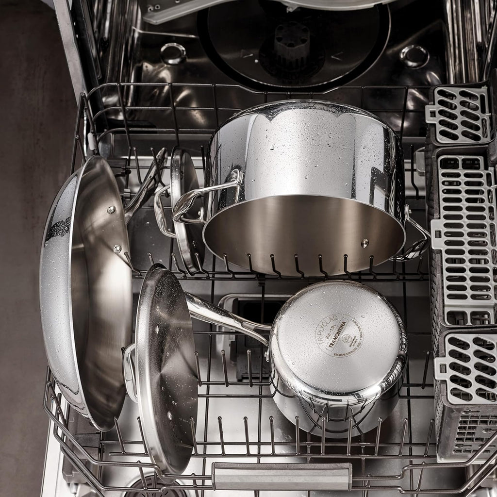 Tramontina Signature Tri-Ply Clad Stainless Steel 13-Piece Cookware Set with Lids, Pots and Pans Kitchen Set, Induction-Ready, Dishwasher-Safe, NSF-Certified