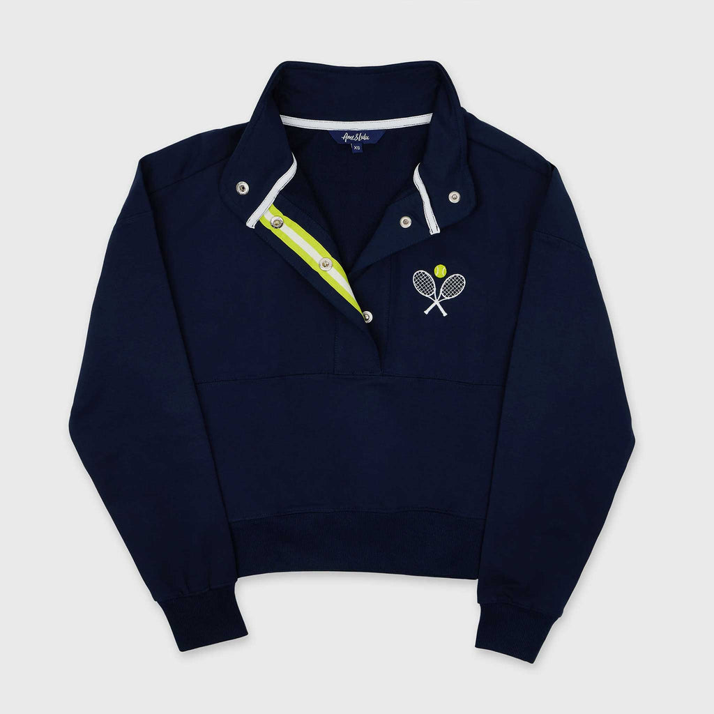 Ame & Lulu Tennis Warmup Pullover Women's