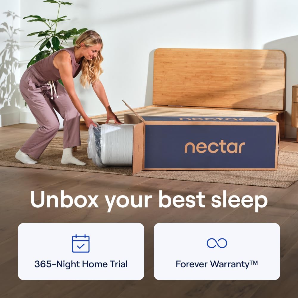 Nectar Classic 12” Twin Mattress - Medium Firm - Contouring Memory Foam - Cooling Top Layer - Back Pain Relief - Mattress in a Box - 365-Night Trial & Forever Warranty