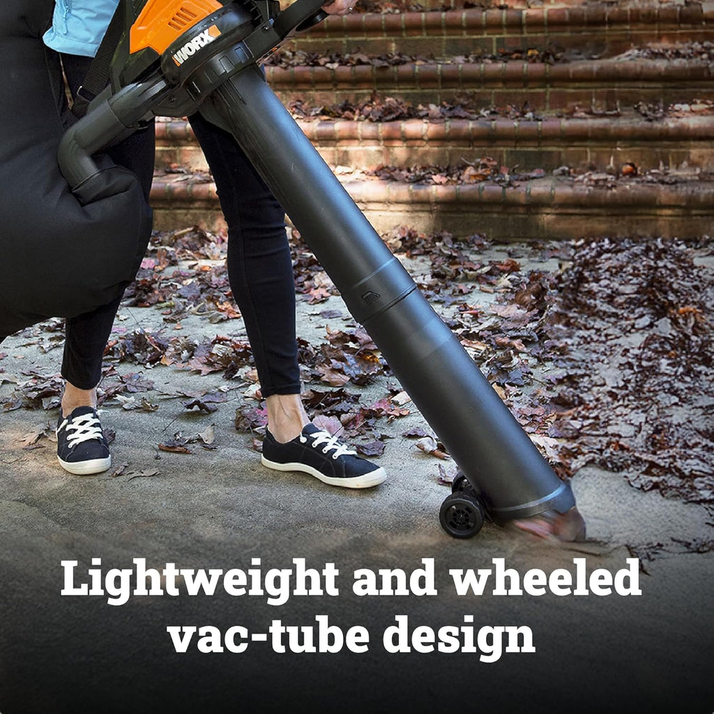 WORX Cordless Leaf Blower  3 in 1 Blowers for Lawn Care with Leaf Vacuum & Leaf Mulcher  Electric Blower with Brushless Motor & 2 Speed Control  2 × 4.0 Ah Batteries & Charger Included  WG583