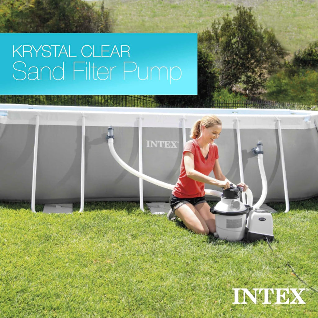 Intex 26651EG 3 000 GPH Above Ground Pool Sand Filter Pump with Automatic Timer