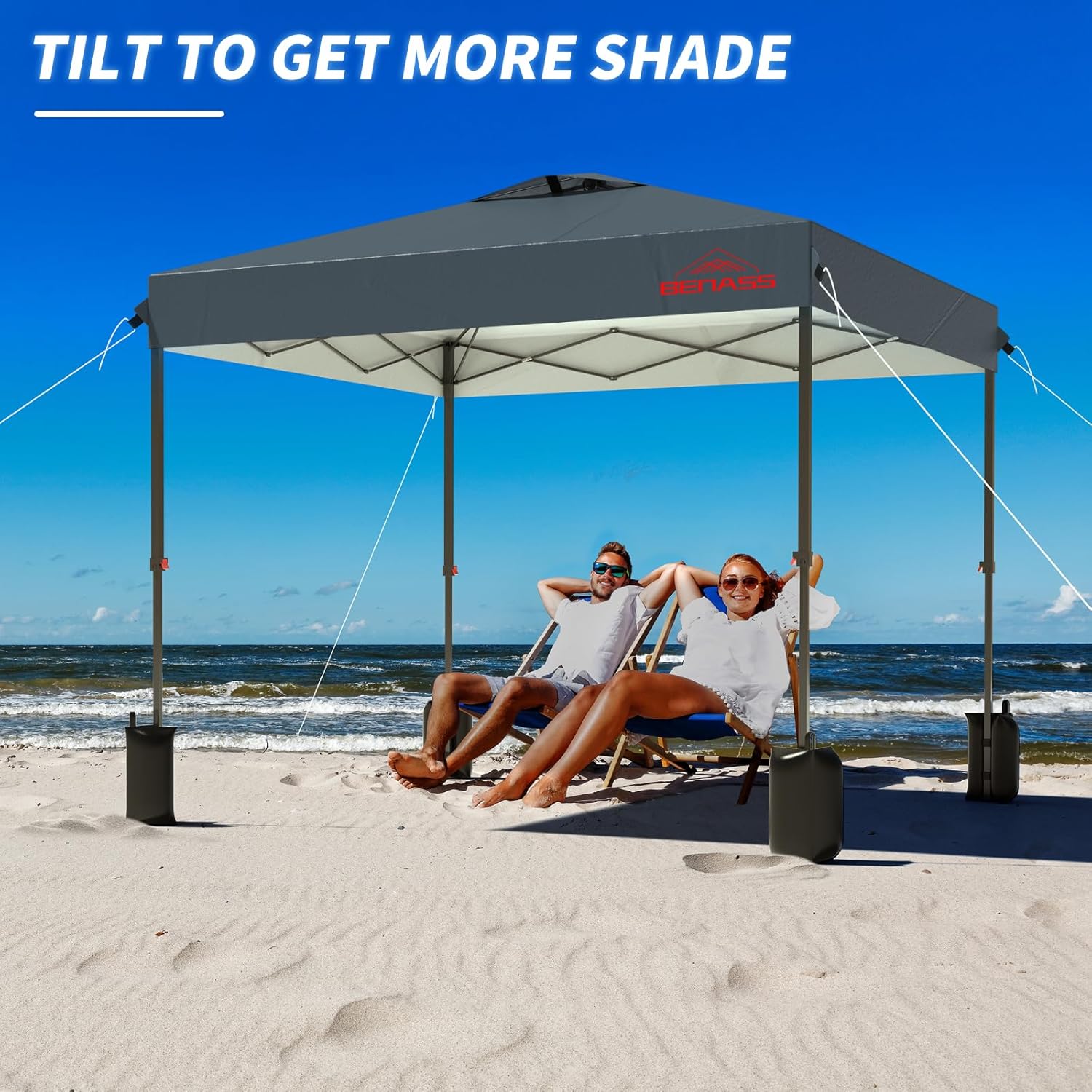 12x12 Pop Up Canopy  Easy Up Canopy Tent  Heavy Duty Tents for Parties  One Person Set Up Event Tent  Grey