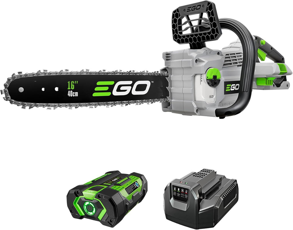 EGO POWER+ Chain Saw  16” Battery Powered Chainsaw  Electric Cordless  Includes 56V 2.5Ah Battery and Charger – CS1611