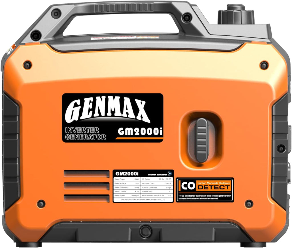 GENMAX Generator .EPA Compliant  Eco-Mode Feature  Ultra Lightweight for Backup Home Use & Camping