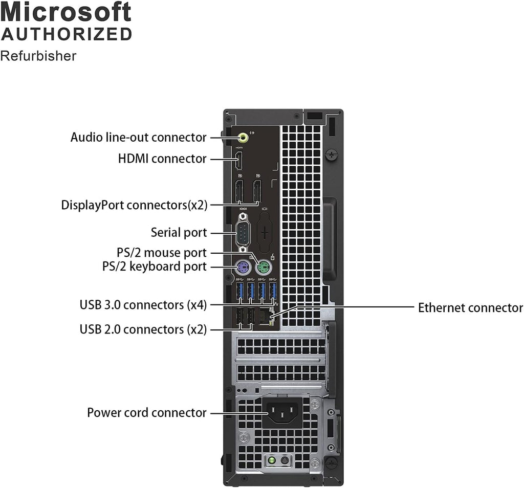 Dell Optiplex 7050 SFF Desktop PC Intel i7-7700 4-Cores 3.60GHz 32GB DDR4 1TB SSD WiFi BT HDMI Duel Monitor Support Windows 11 Pro Excellent Condition(Renewed)