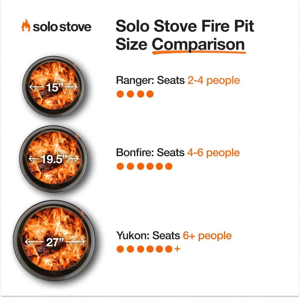 Solo Stove Bonfire with Stand | 19.5" Smokeless Fire Pit  Removable Ash Pan | Portable Stainless Steel Wood Burning Outdoor Fireplace  Ideal for 4–6 People  21.75 lbs