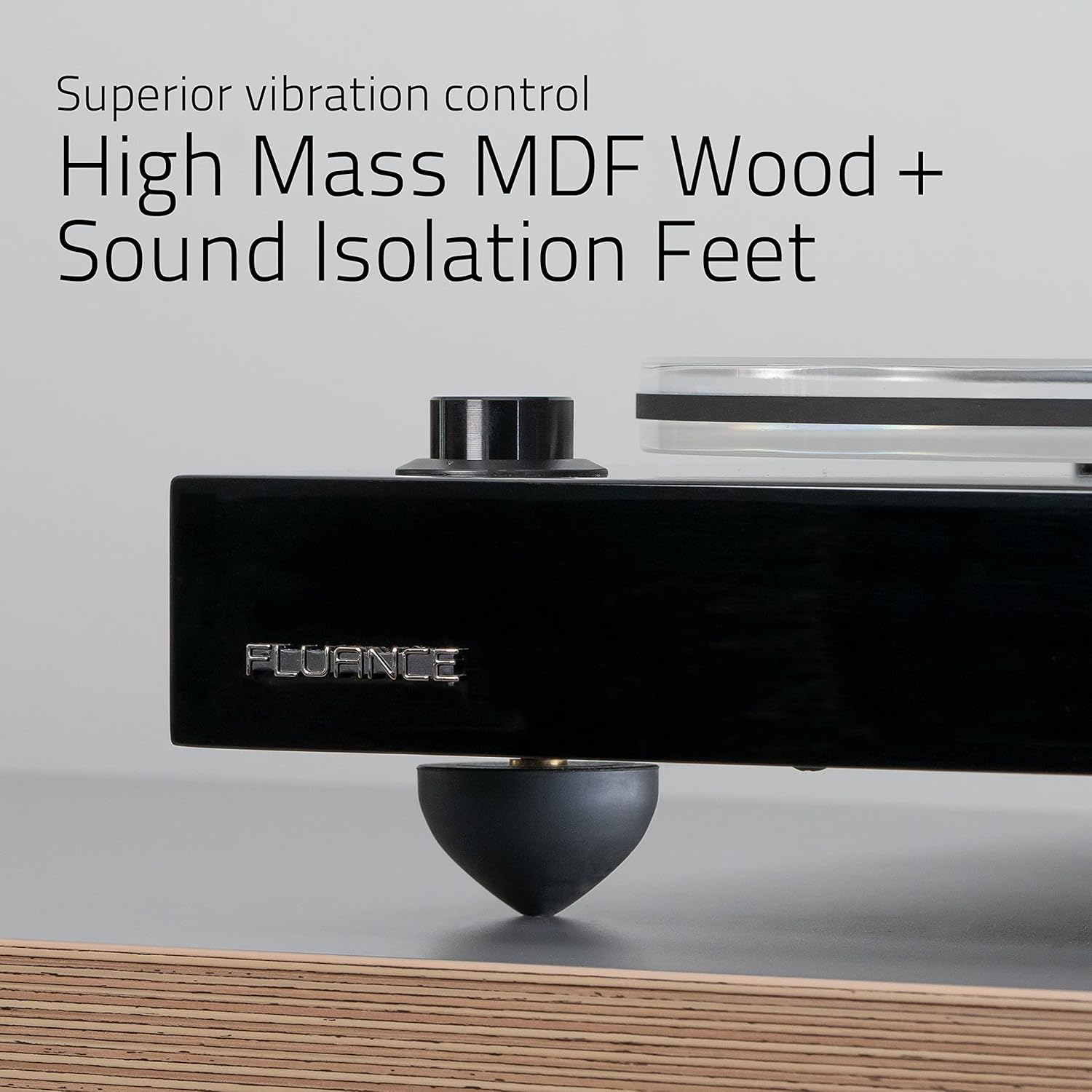 Fluance RT85 Turntable with Ortofon Cartridge  Acrylic Platter  Speed Control  and Vibration Isolation - Walnut