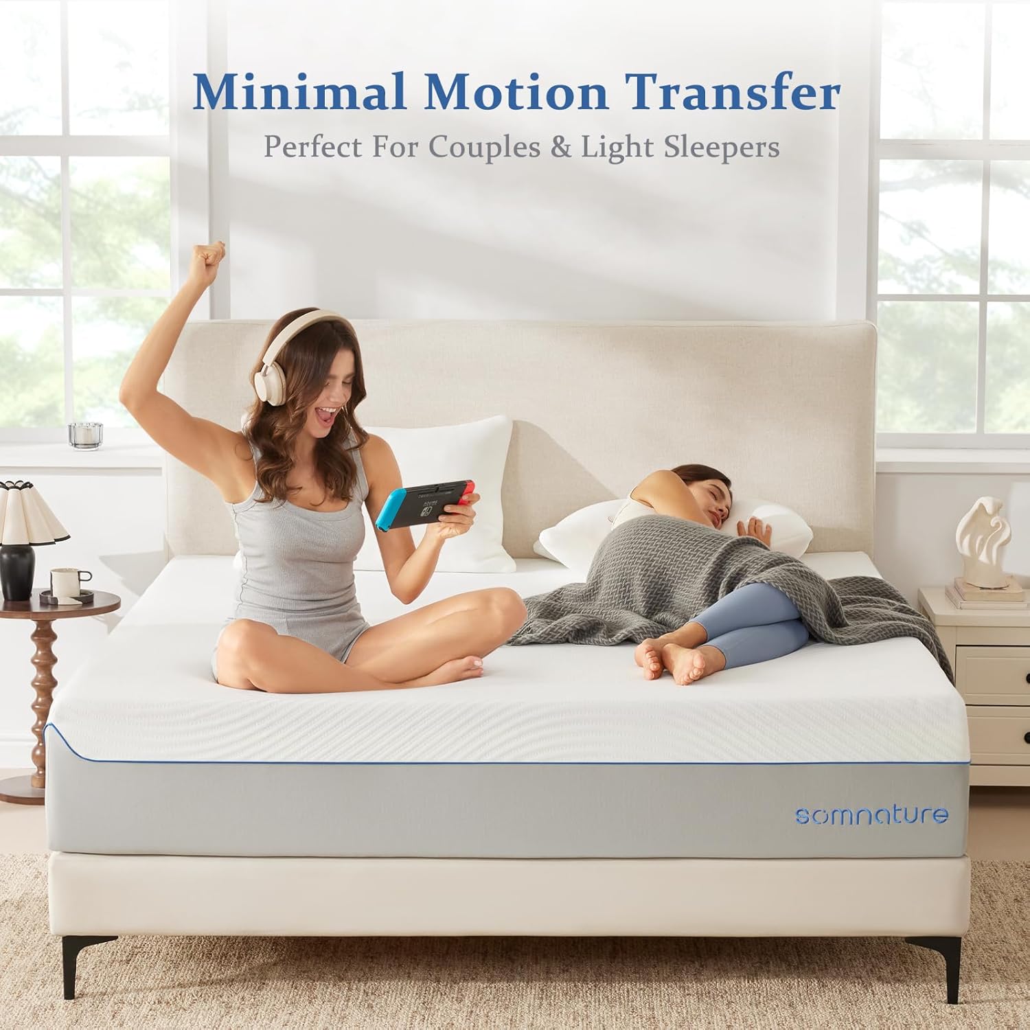 King Mattress in a Box, 14 Inch Cooling Gel Memory Foam Mattress for Pressure Relief & Deep Sleep, Medium Firm with Motion Isolation, CertiPUR-US Certified, Fiberglass Free