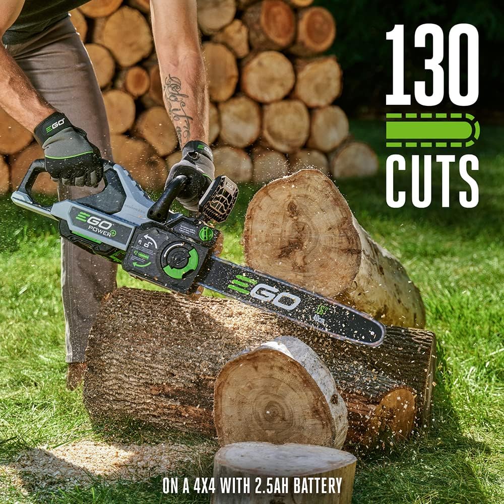 EGO POWER+ Chain Saw  16” Battery Powered Chainsaw  Electric Cordless  Includes 56V 2.5Ah Battery and Charger – CS1611
