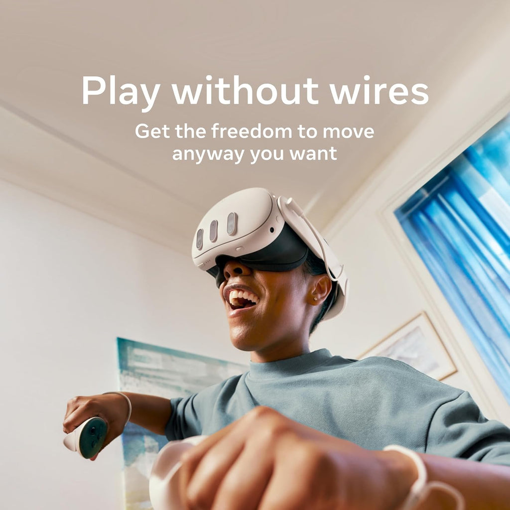 Meta Quest 3 512GB | VR Headset — Thirty Percent Sharper Resolution — 2X Graphical Processing Power — Virtual Reality Without Wires — Access to 40+ Games with a 3-Month Trial of Meta Horizon+ Included
