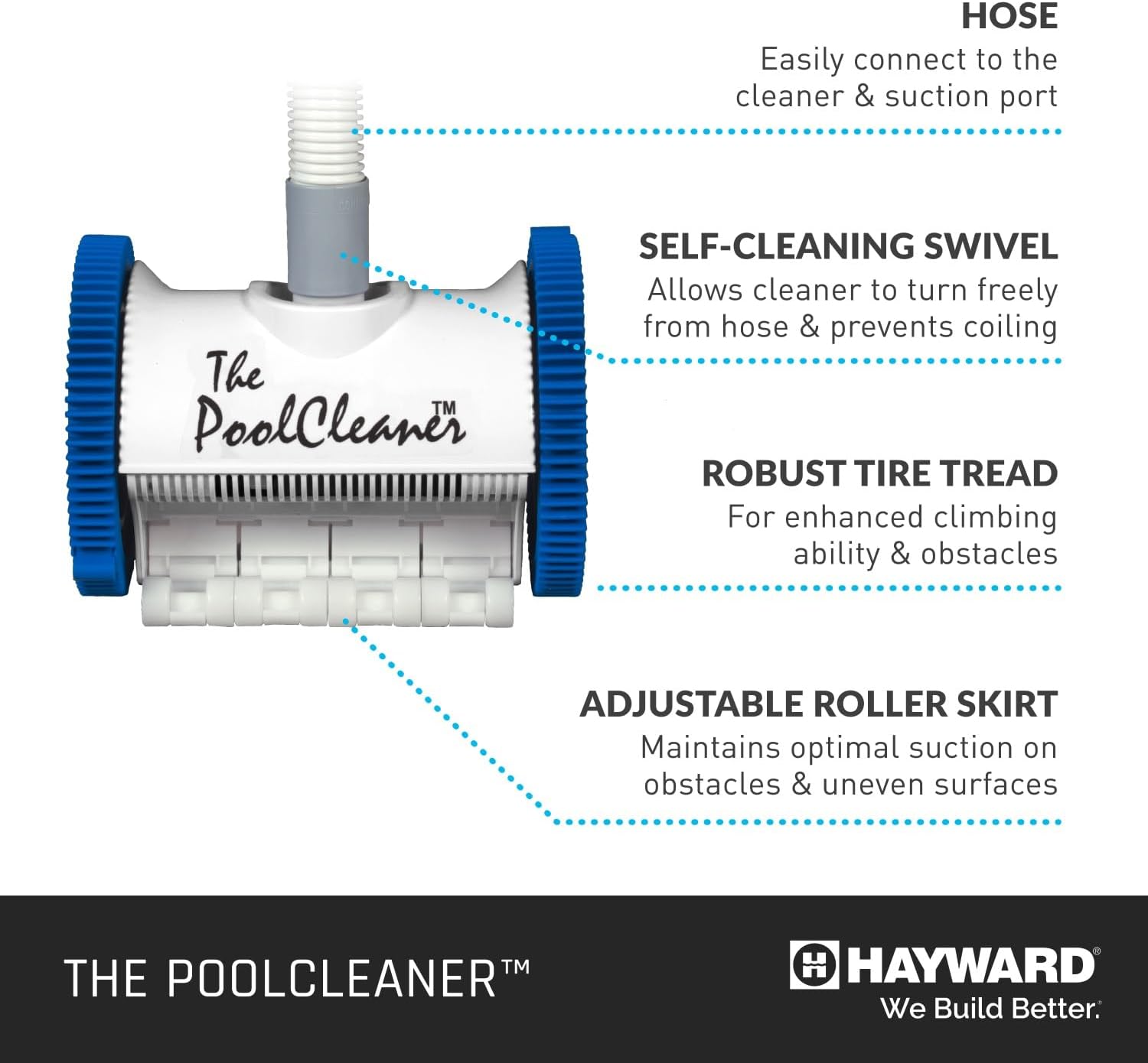 Hayward W3PVS20JST Poolvergnuegen Suction Pool Cleaner  Automatic Vacuum for In-Ground Pools up to 20 x 40 ft.