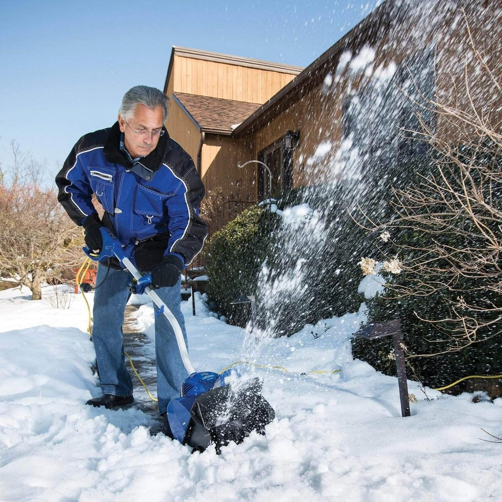 Snow Joe Corded Electric Snow Shovel  10 Amp Powered Snow Thrower with Headlight and 11" Clearing Path for Decks  Steps  Patios and Sidewalks  324E