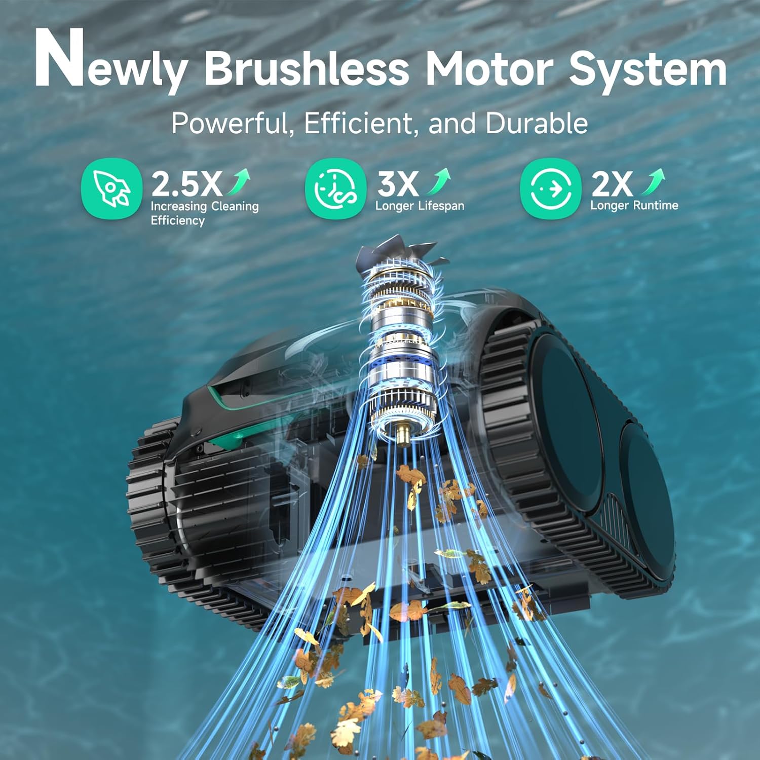 (2026 Upgraded) WYBOT C2 Cordless Robotic Pool Cleaner  Dual Filtration  Wall Climbing & Waterline Cleaning  App Scheduling  Smart Navigation  Pool Vacuum for Inground/Above Ground Pools-2152 Sq.ft