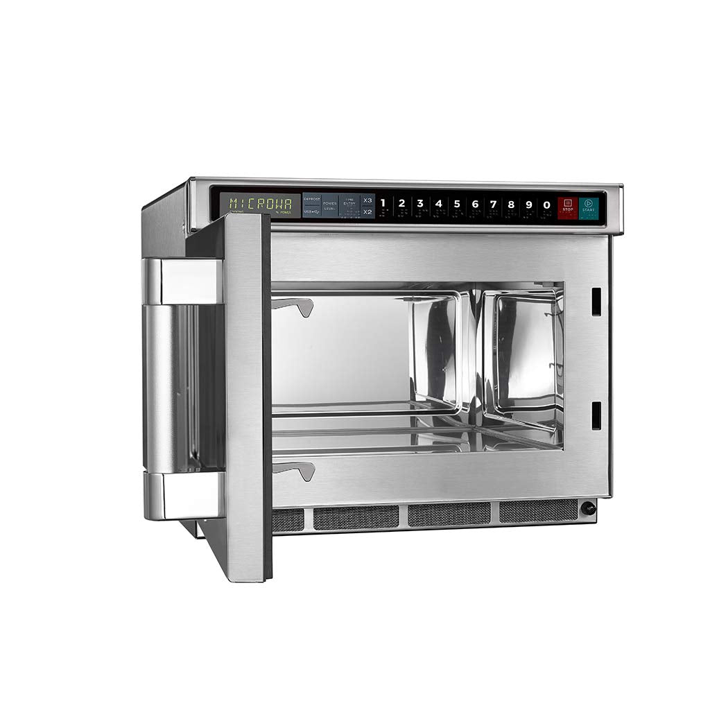 Midea Equipment 1217G1A Stainless Steel Stackable Commercial Microwave Oven, 1200W