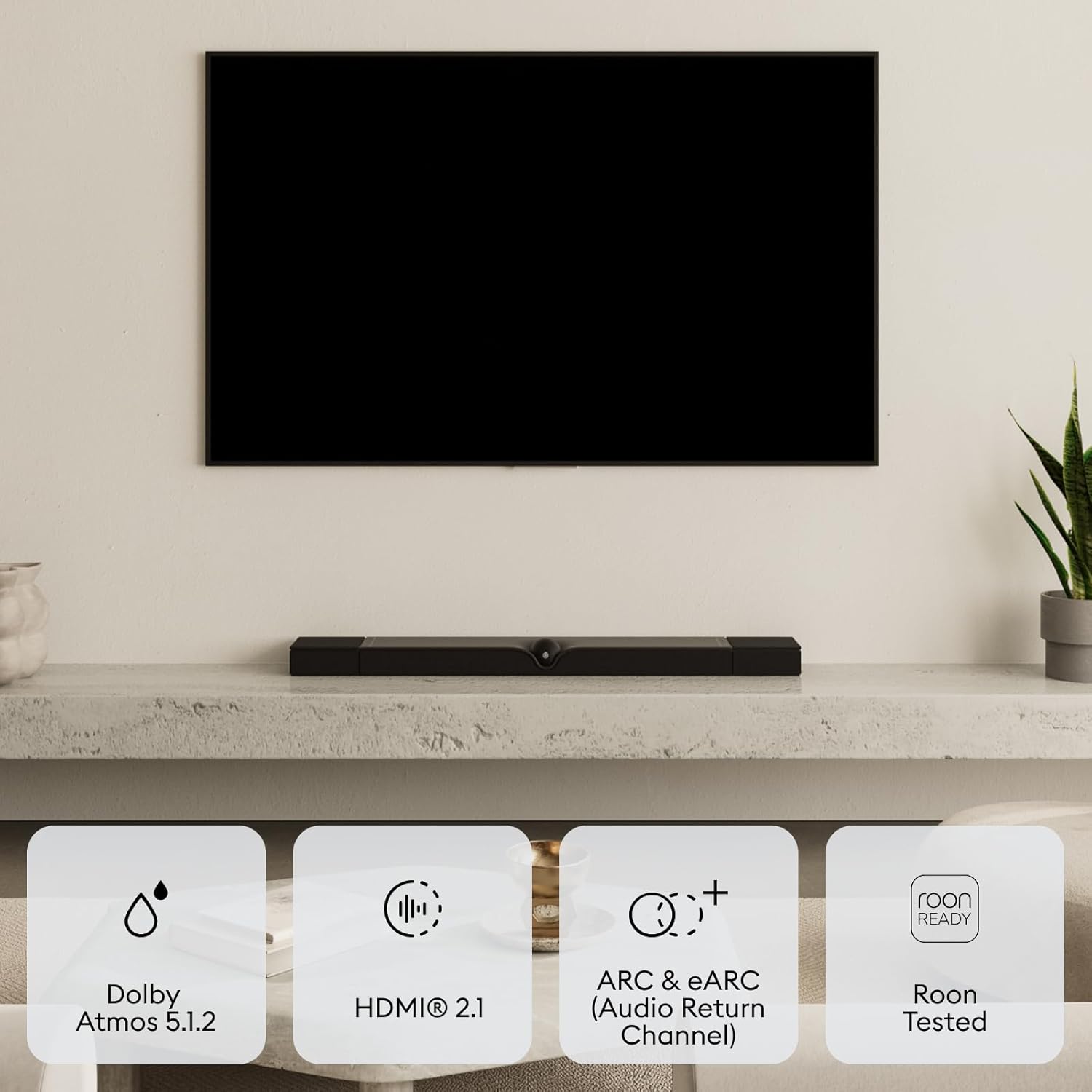 Devialet Dione - All-in-One HDMI Dolby Atmos Soundbar - Enhance Home Cinema - Patented Technologies for Immersive Sound - Seamless Connectivity