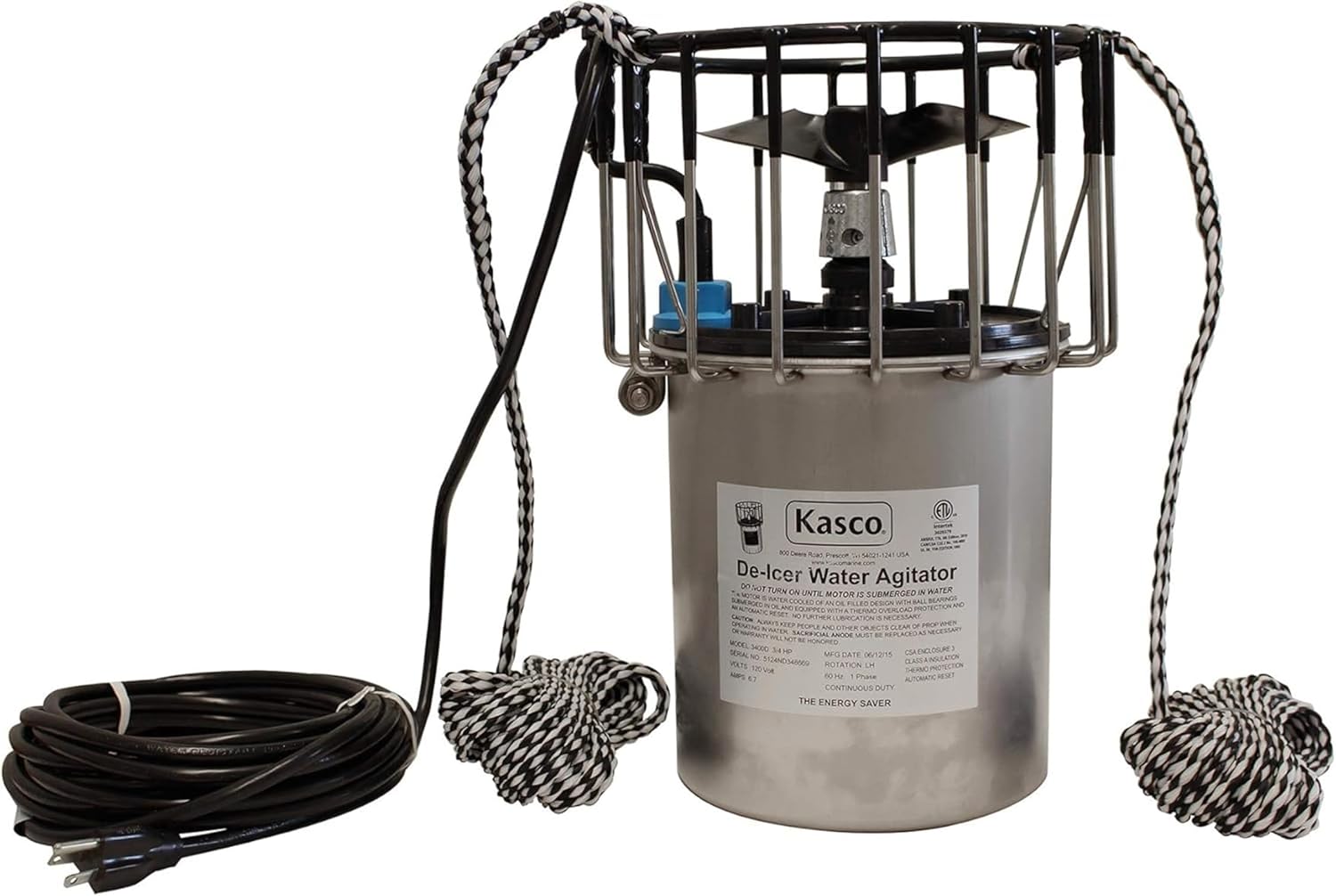 Kasco Deicer 3/4 HP Lake & Pond De-icer 120V – Single Phase with 50 Ft Electric Power Cord | Water Deicer for Ponds  Lakes & Dock Bubbler