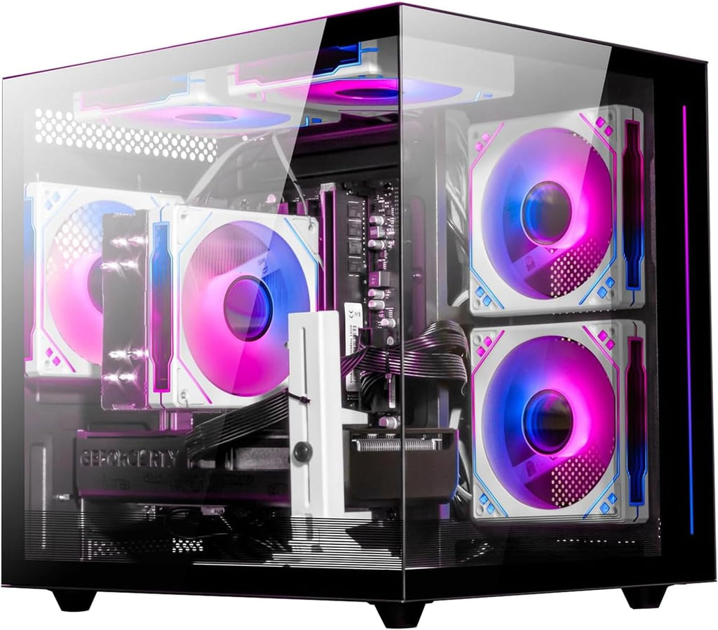 Prebuilt Gaming Desktop Computer | 16G DDR4 RAM | 512G SSD | AMD Ryzen5 6Cores 3.6G Up to 4.1G | RX 560 4G Graphics Card | Wi-Fi 6 | Gamer PC Black