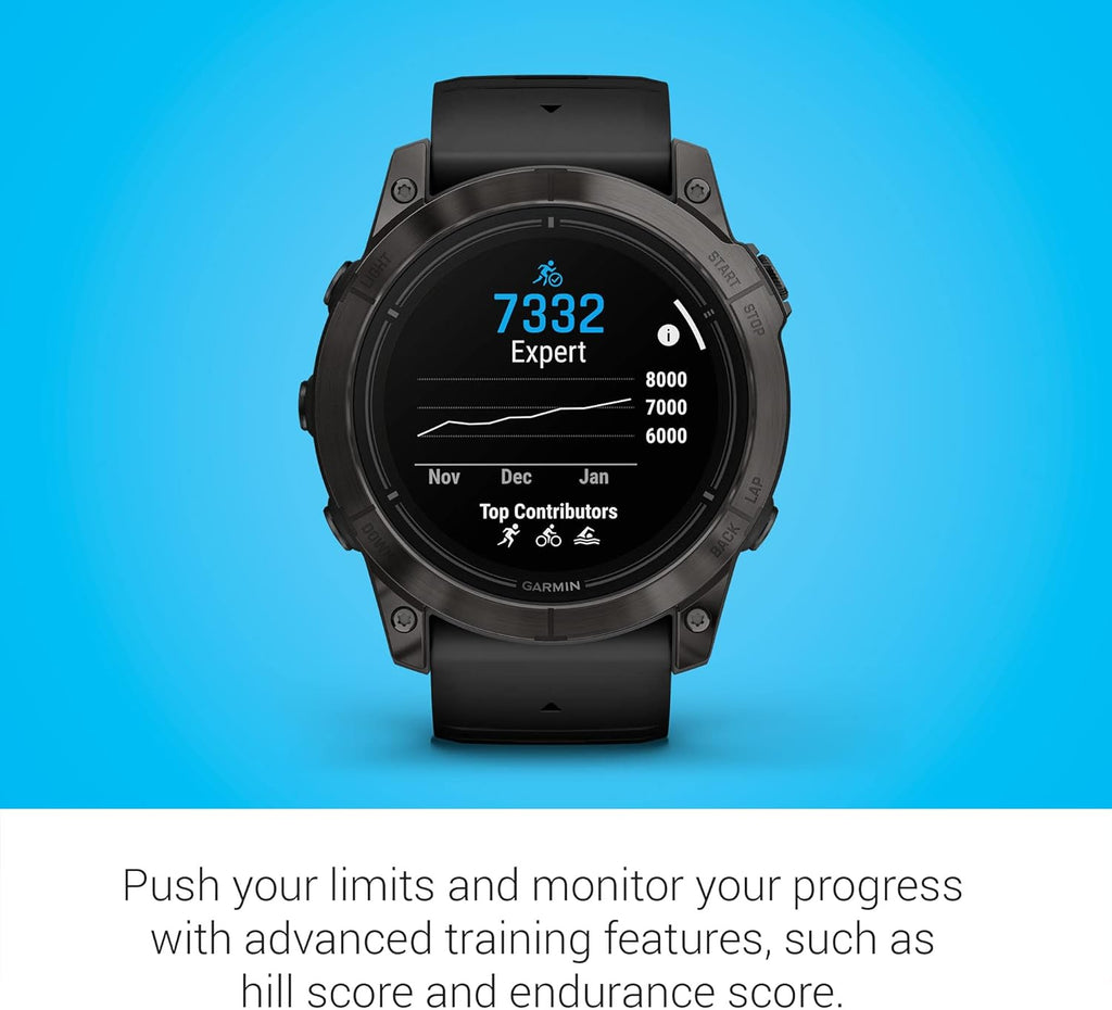 Garmin epix Pro (Gen 2) Sapphire Edition  51mm  High Performance Smartwatch  Advanced Training Technology  Built-in Flashlight  Black