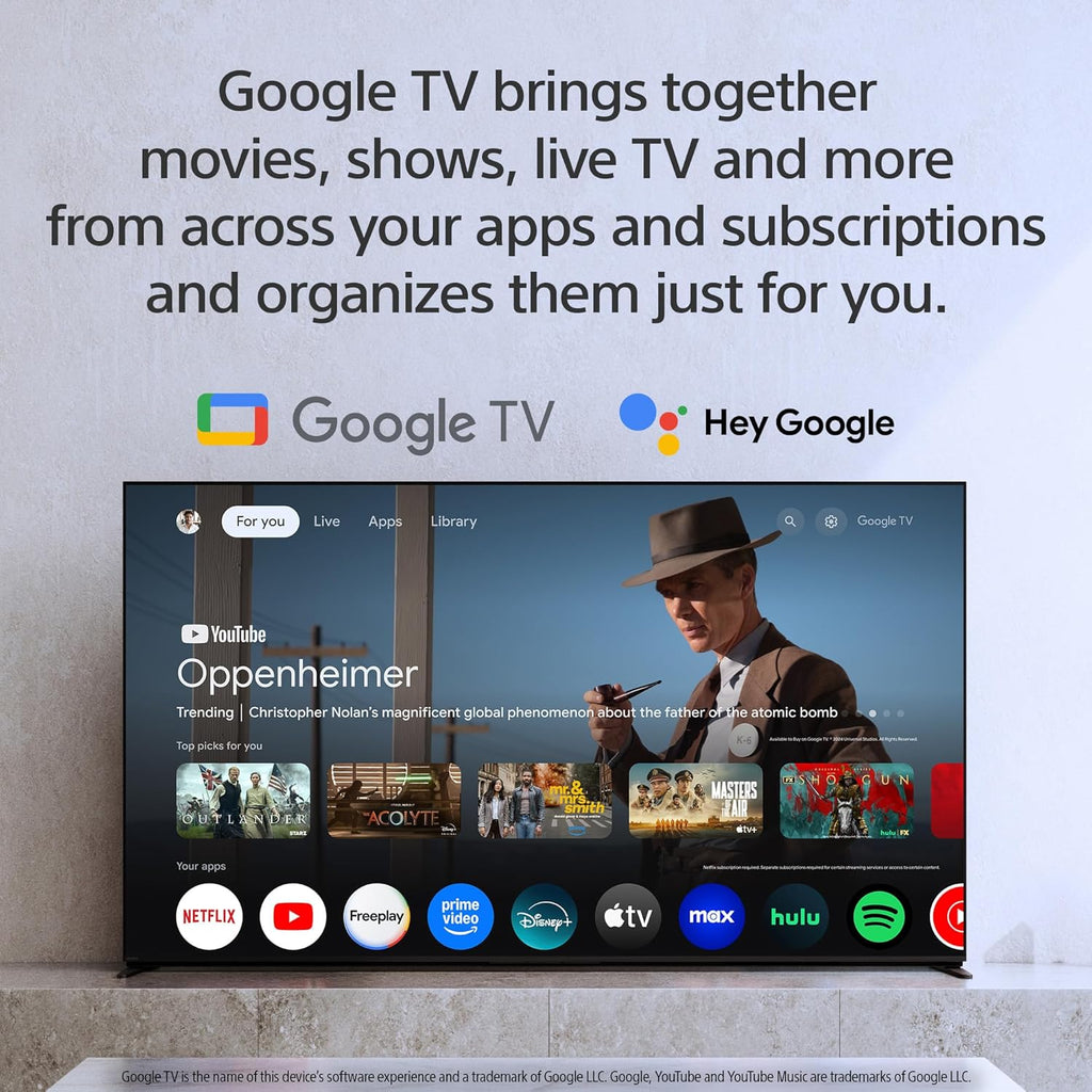 Sony BRAVIA 8 II 65 Inch TV  QD OLED  4K Smart Google TV  XR Processor with AI Technology  Ultra Slim Design  120hz Television  Dolby Vision/Atmos  Exclusive Features for PS5  K-65XR80M2  2025 Model