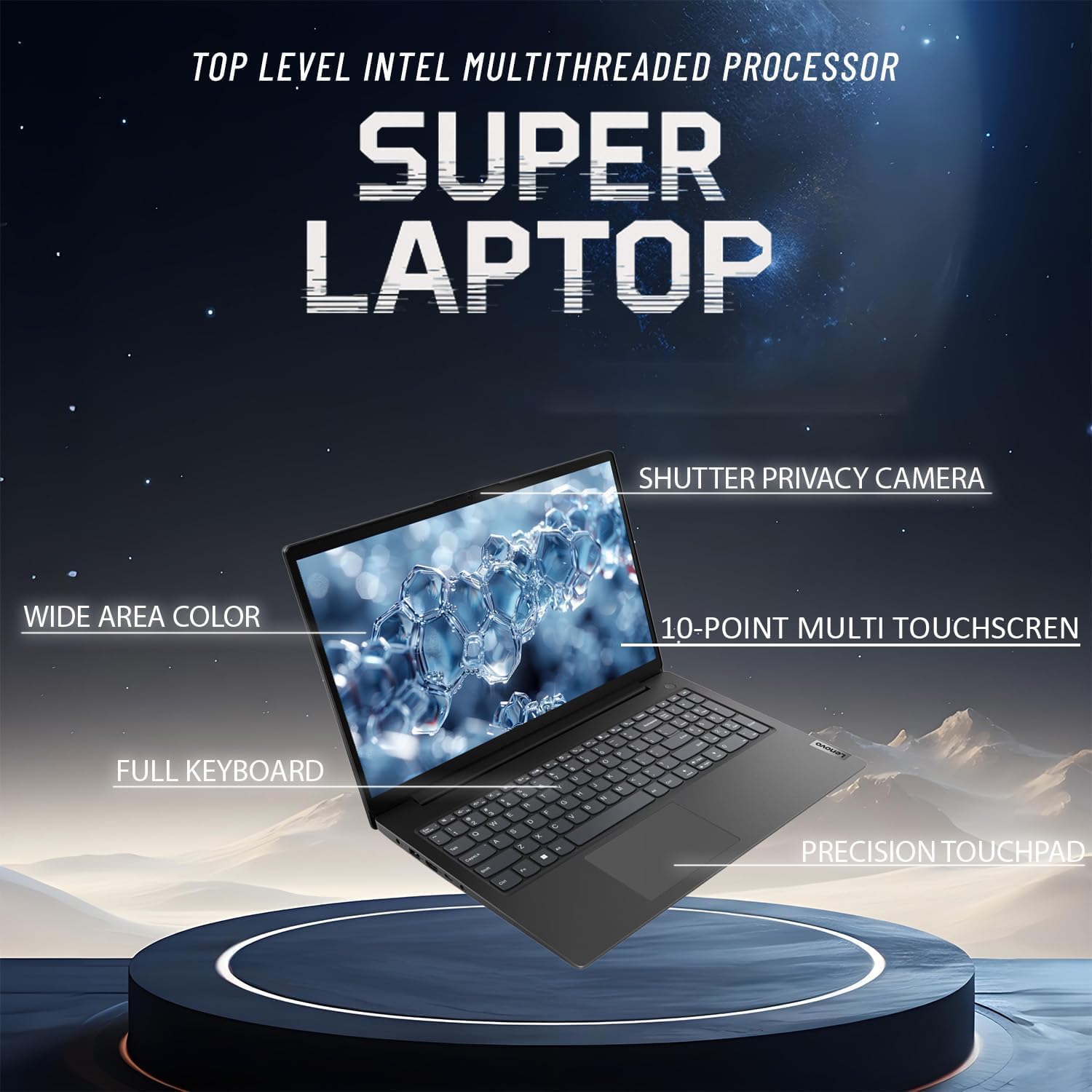 Lenovo IdeaPad Business Laptop  15.6" FHD Touchscreen Display  Intel 13th 10-Core i5 CPU (Up to 4.6 GHz)  16GB RAM  512B SSD  Copilot AI Ready  Wi-Fi 6  Windows 11 Pro with Microsoft Office  WOWPC USB