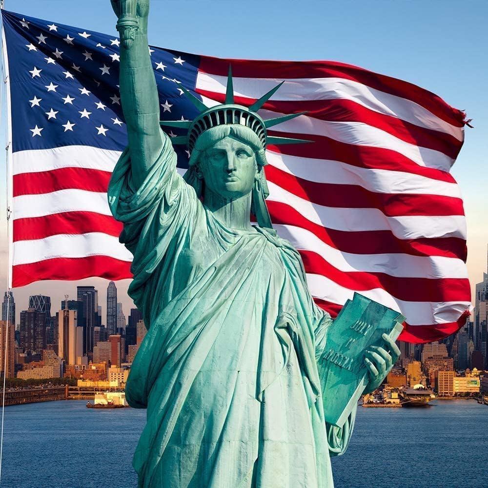 American Flag 15x25 ft TearProof Series Heavy Duty Tough Spun Polyester USA Flags High Wind Embroidered Stars  6 Brass Grommets  Sewn Stripes  Vibrant Colors Outdoor USA Flag  United States Country Flags