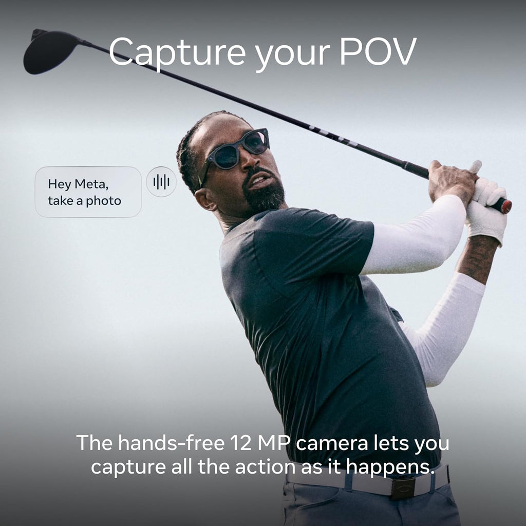 Oakley Meta HSTN  Black | Smart AI Glasses for Men  Women — Performance for Sports  Athletes — Camera  Audio  Video — 8 Hour Battery — 3K HD Resolution — Clear Lenses