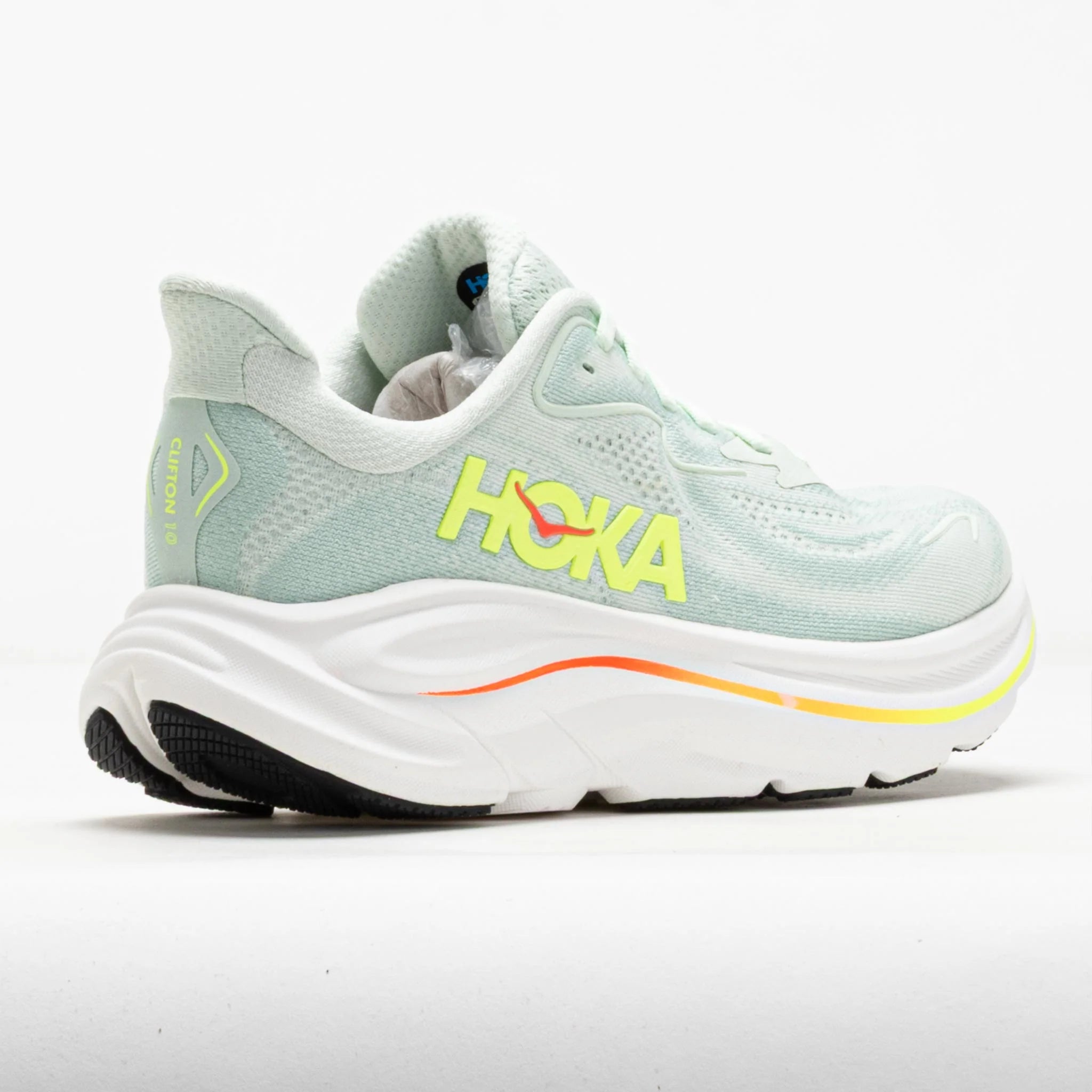 HOKA Clifton 10 Women's Sea Glass/Neon Flame