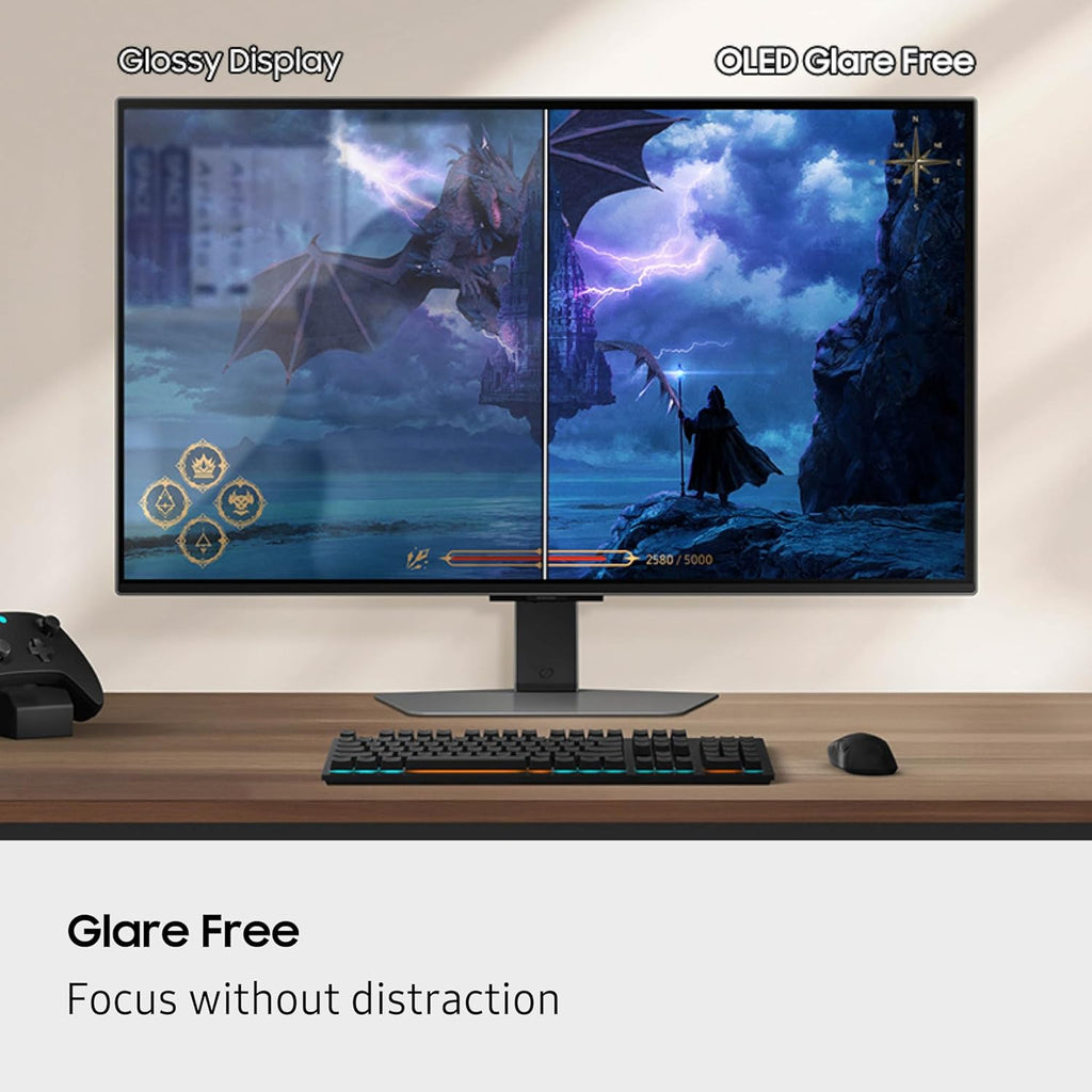 SAMSUNG 27-inch Odyssey QD-OLED G8 (G81SF)  4K  240Hz  Gaming Monitor  0.03ms Response Time  DisplayHDR True Black 400  AMD FreeSync™ Premium Pro  Ergonomic Stand  LS27FG810SNXZA  2025