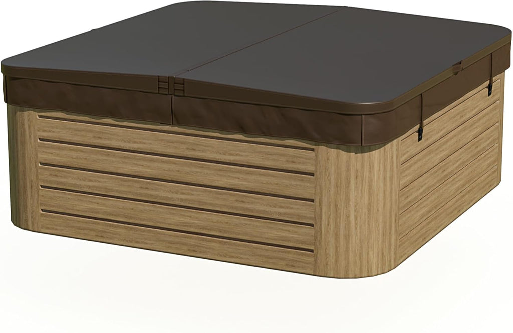 The Cover Guy Hot Tub Cover | Replacement Spa Covers with UV Protected Vinyl + High Density Foam | Energy-Saving Cover for All Climates | Fits Square Tubs with 88-90" Sides and 8" Corners | Espresso