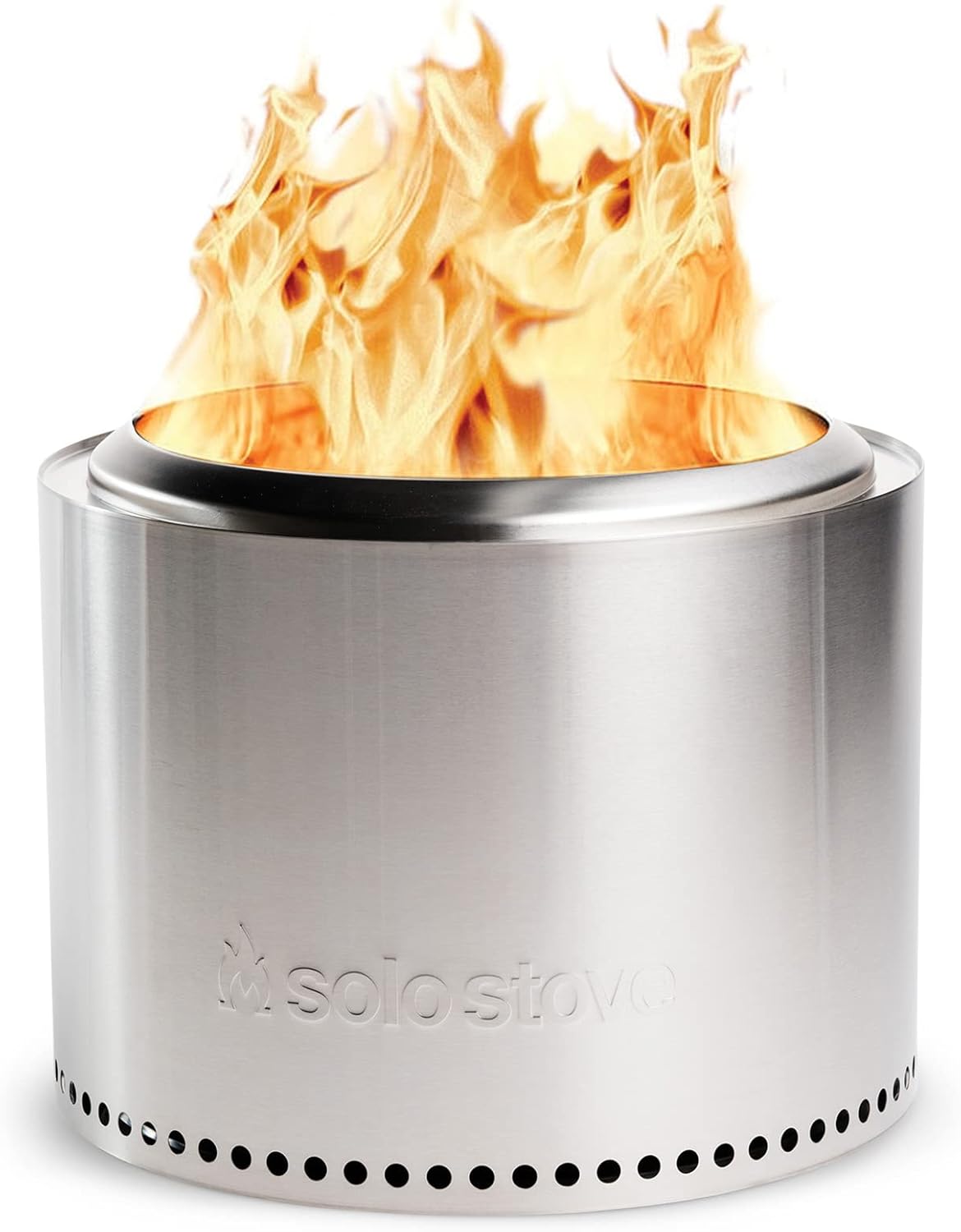 Solo Stove Bonfire 19.5" Smokeless Fire Pit with Removable Ash Pan | Portable Outdoor Fire Pit | Stainless Steel - Wood Burning Lightweight Fireplace | Ideal for 4-6 People  20 lbs