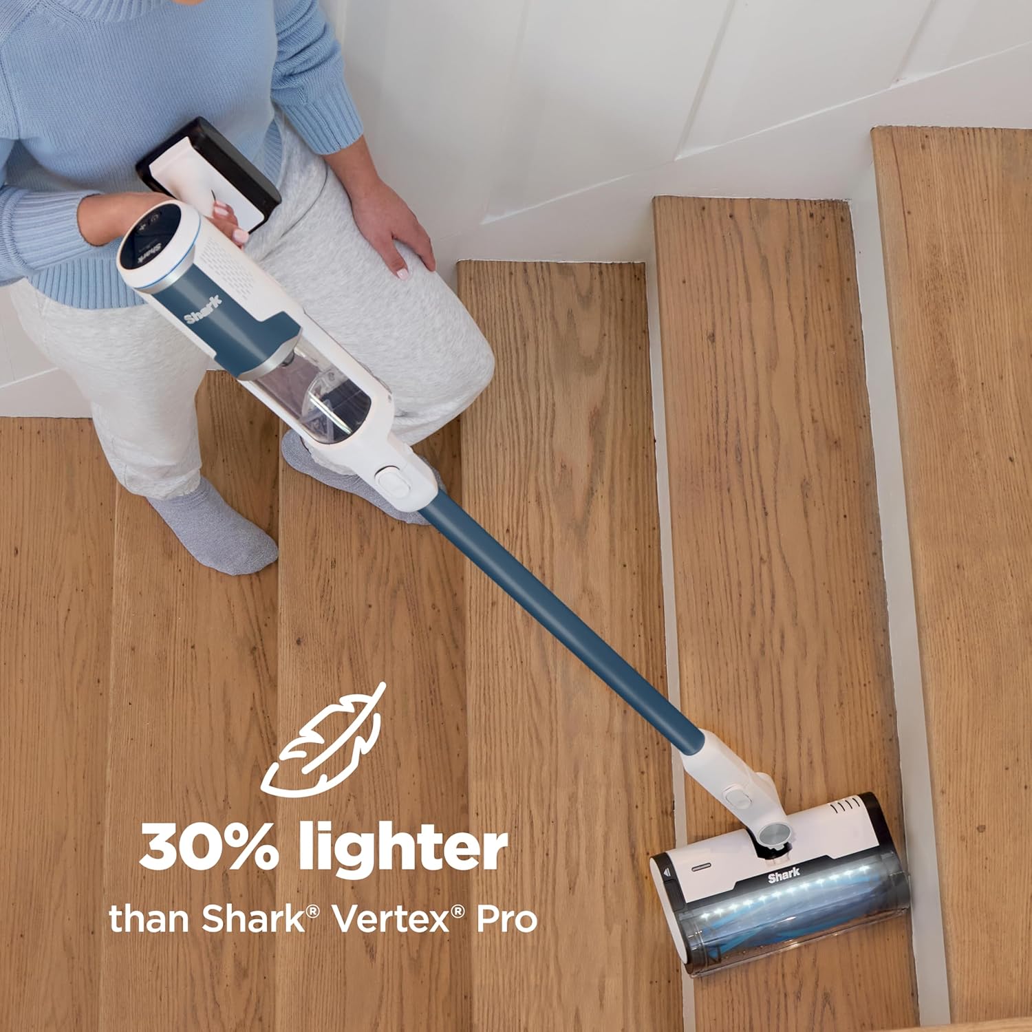 Shark Clean & Empty Cordless Stick Vacuum – Lightweight Cordless Vacuum with Auto-Empty System, HEPA Filter, Portable, Rechargeable, Exclusive Motorized Hand Tool for Pet Hair, BU3523