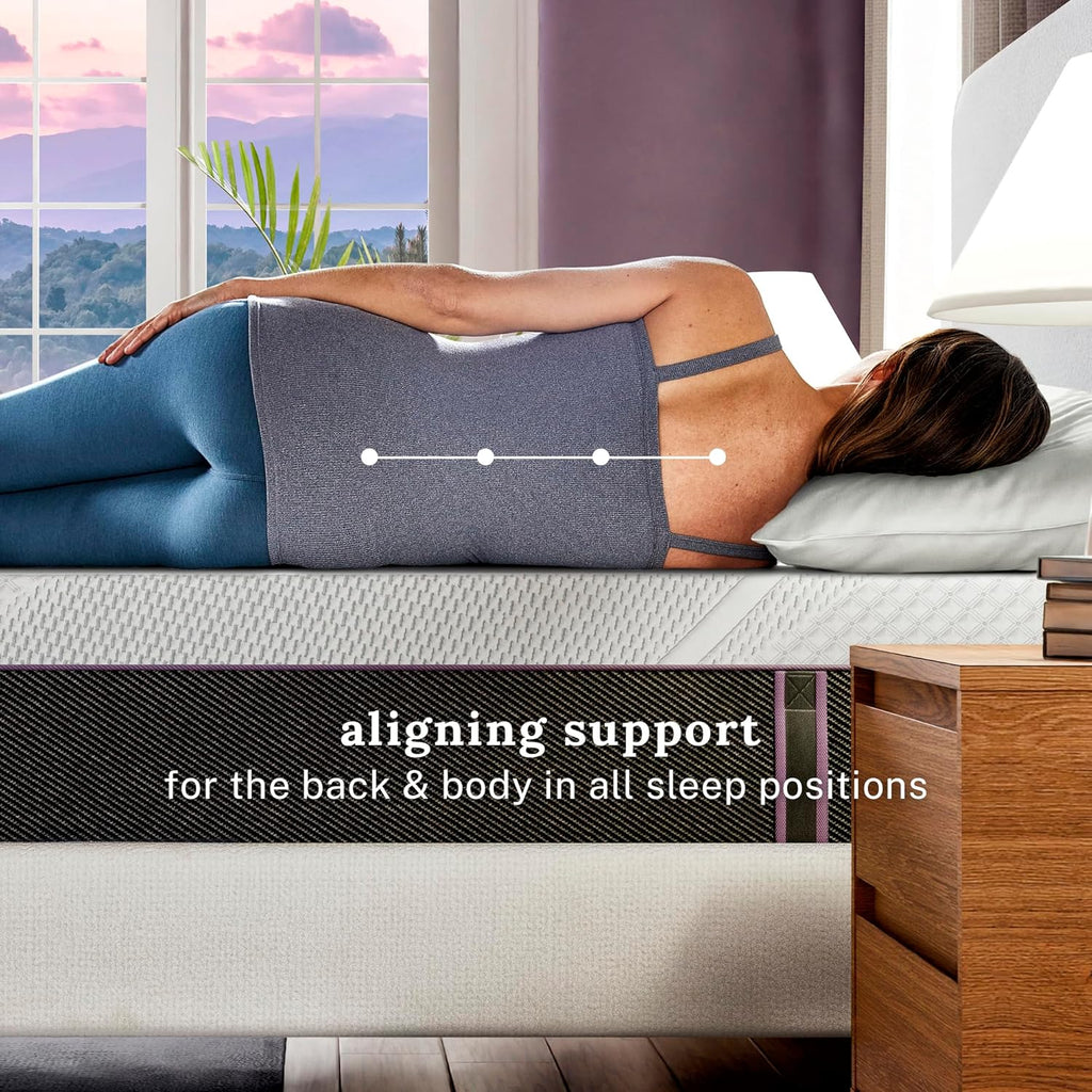 Sleep Innovations Shiloh 14 Inch Green Tea Memory Foam Mattress, California King Size, Bed in a Box, Medium Feel