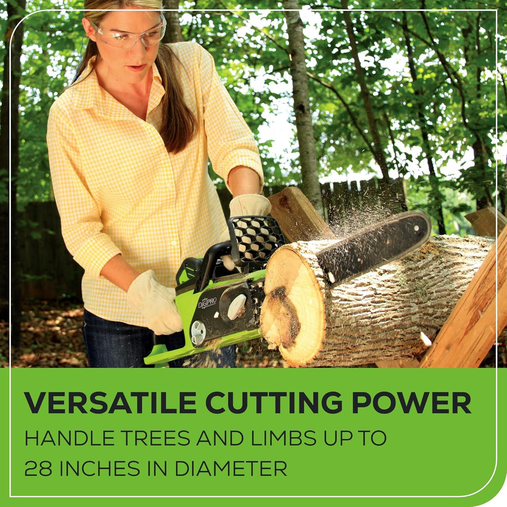 Greenworks 40V 16" Brushless Cordless Chainsaw  4.0Ah Battery and Charger Included