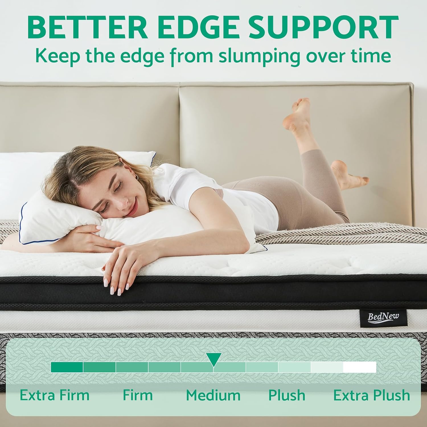 King Size Mattress, 12 Inch Hybrid Mattress in A Box, Memory Foam & Individually Pocket Spring for Pain Relief, Medium Firm King Mattresses