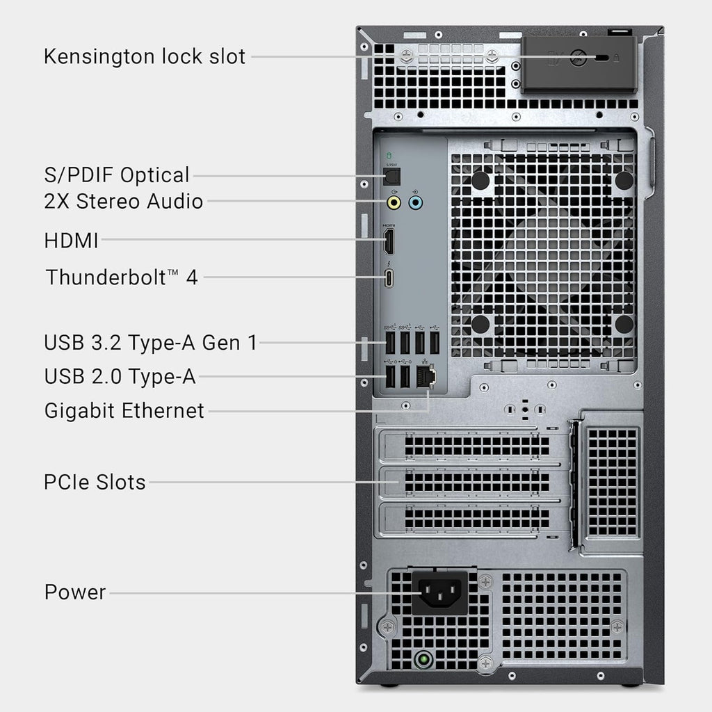 Dell EBT1250 Tower Plus Business Desktop - Intel Ultra 7-265K (20 Core  20 Threads)  16GB DDR5 RAM  1TB PCIe SSD + 2TB HDD & 512GB Portable SSD  4K Monitor Support  SD-Card Reader  Windows 11