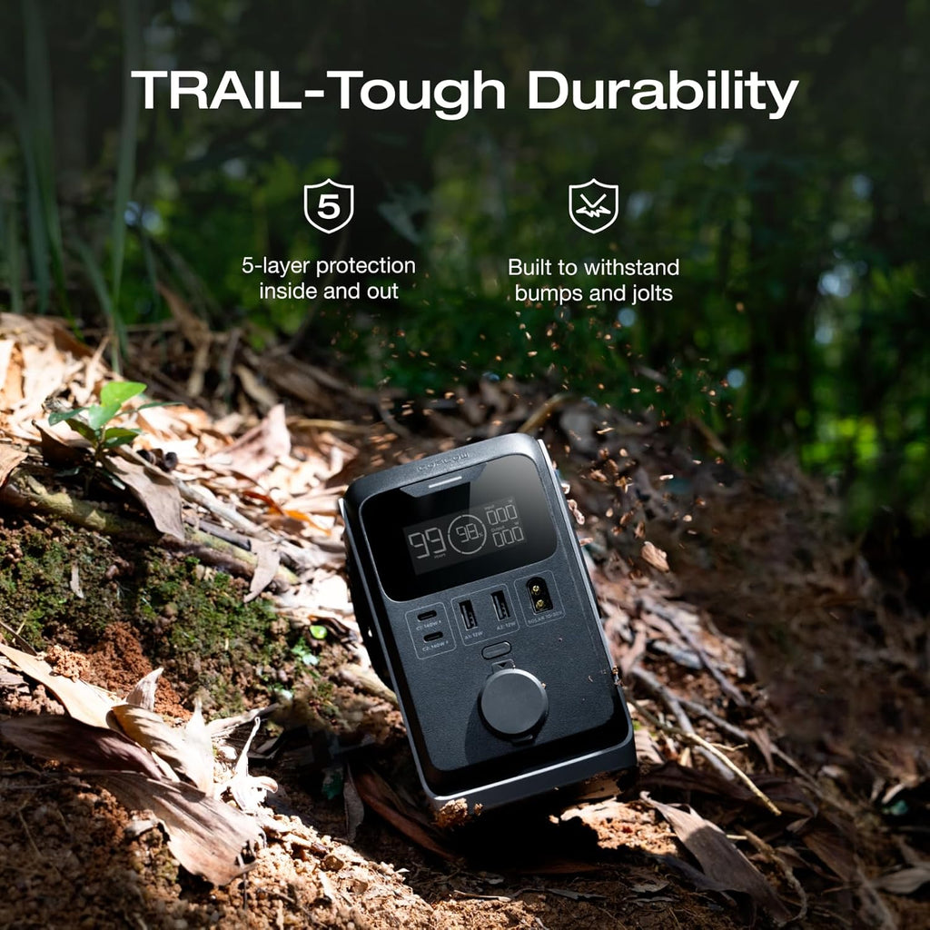 EF ECOFLOW TRAIL 300 DC Power Bank Station  288Wh Outdoor Portable Power Station  LiFePO4 Battery  300W DC Output  Compact Solar Generator for Camping  Travel  and Emergency (No AC Outlet Included)