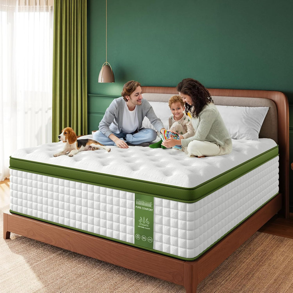 BedStory Medium Firm King Mattress 14 Inch Cooling Gel Hybrid Bed for Side Sleepers & Couples, Extra Lumbar & Shoulder Support CertiPUR-US with 960+ Pocket Springs, Pain Relief Fiberglass-Free