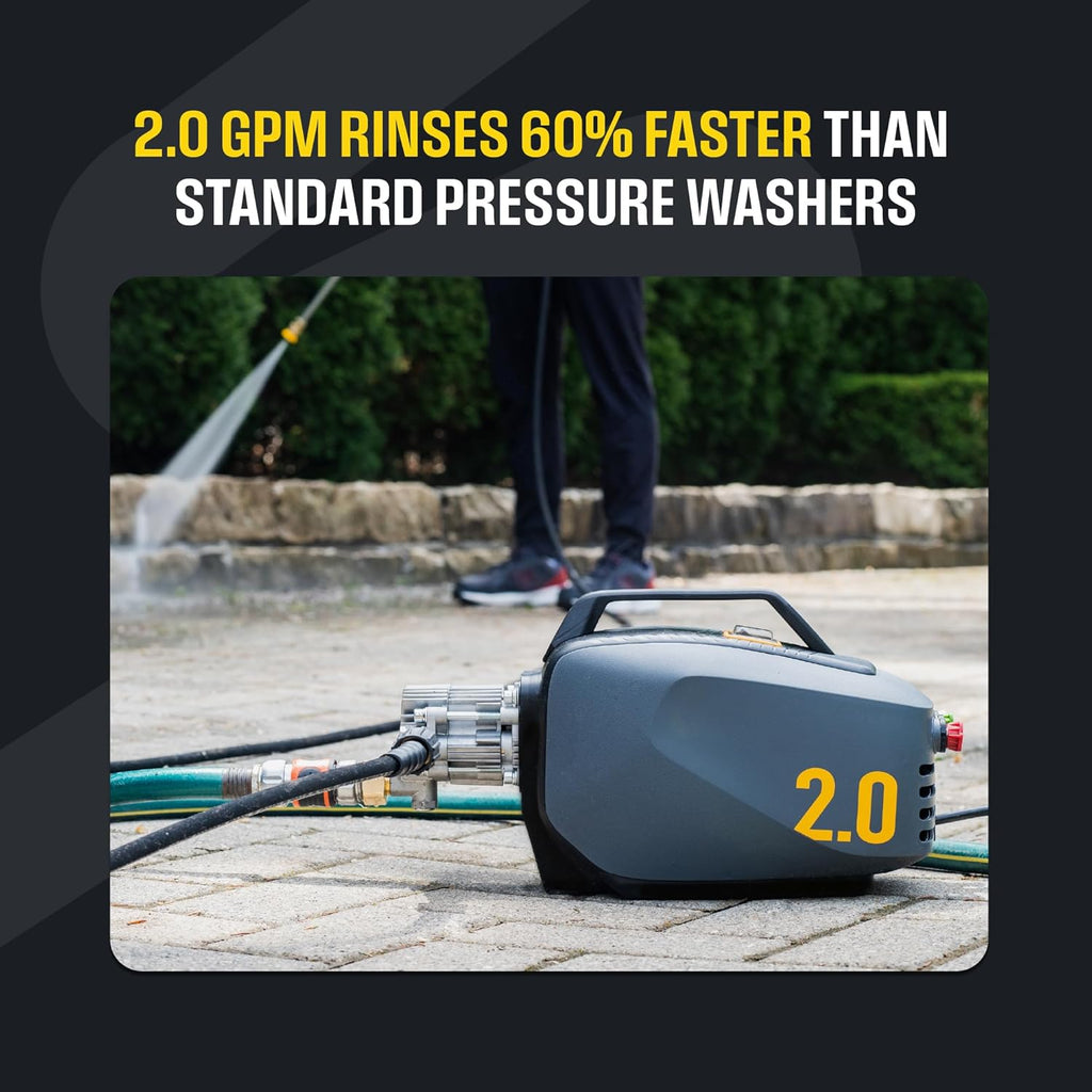 Active 2.0 Electric Pressure Washer – 2.0 GPM high Pressure Washer for DIY at Home car wash  Detailing and Other Cleaning transformations with 1800 Peak PSI