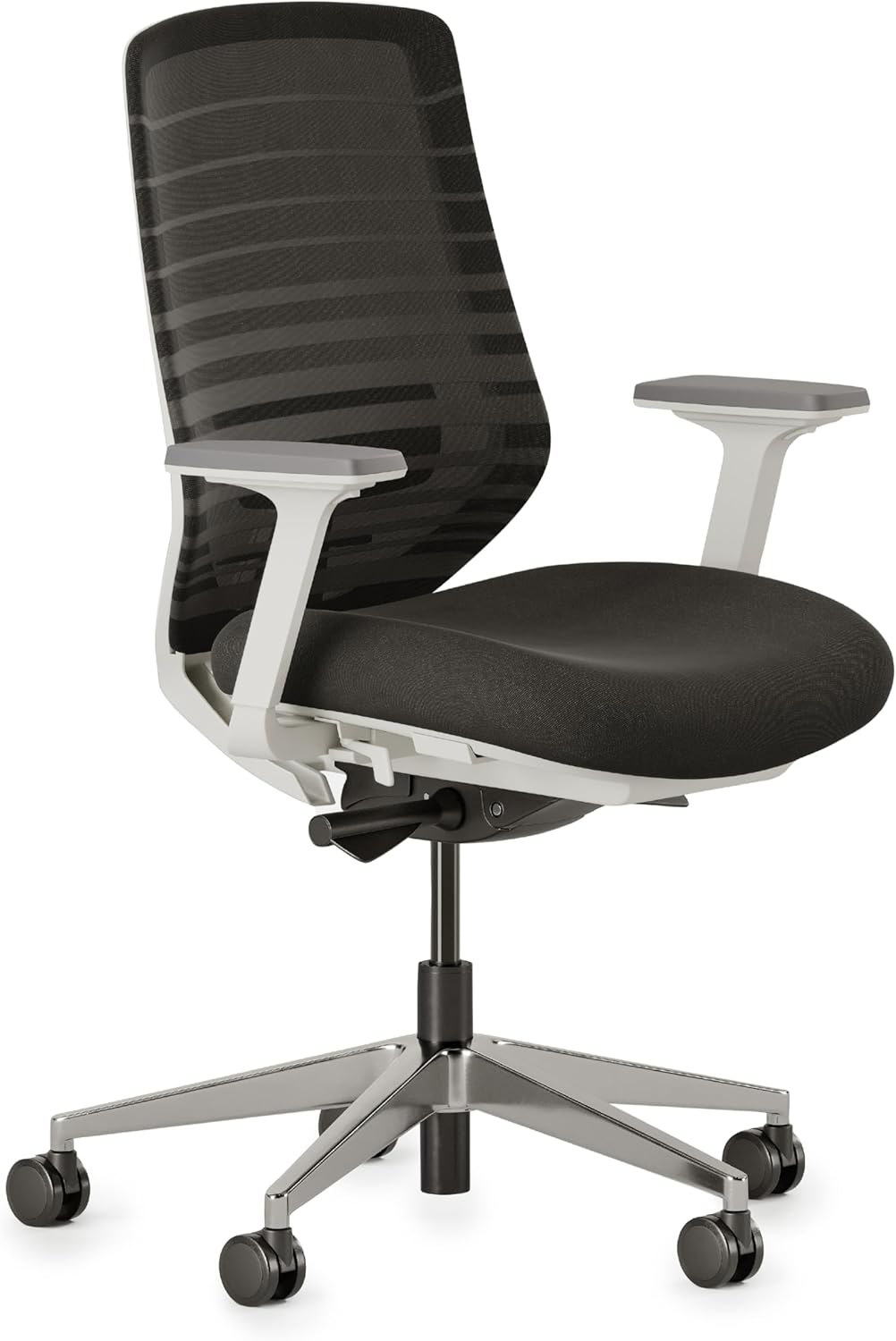 Branch Ergonomic Chair - A Versatile Desk Chair with Adjustable Lumbar Support, Breathable Mesh Backrest, and Smooth Wheels - Experience Optimal Comfort and Support - Black