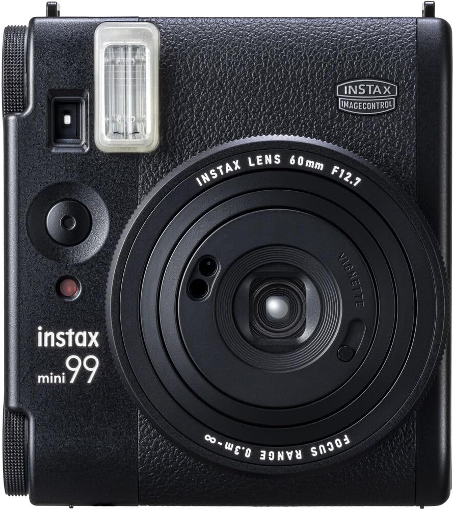 Fujifilm Instax Mini 99 Instant Camera Bundle with Fuji Instax Mini Instant Film Value Pack (20 Sheets) + Carrying Case - Brown + Photo Album – 64 Pockets + More