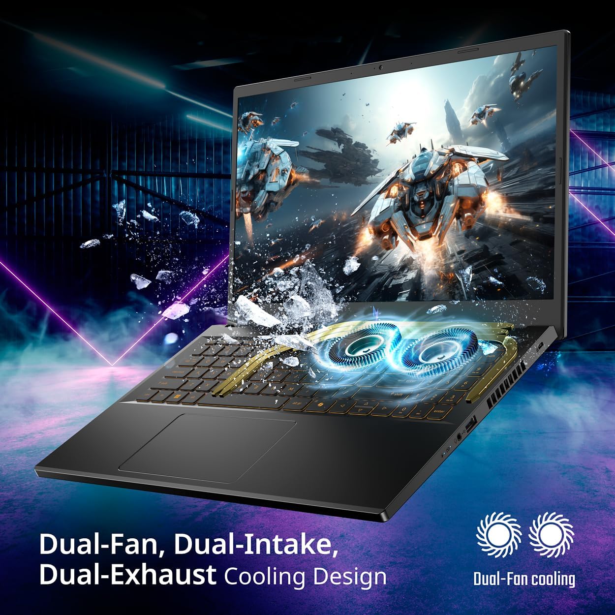 acer Nitro V Gaming Laptop | Intel Core i7-13620H Processor | NVIDIA GeForce RTX 4050 Laptop GPU | 15.6" FHD IPS 165Hz Display | 16GB DDR5 | 1TB Gen 4 SSD | Wi-Fi 6 | Backlit KB | ANV15-52-76NK