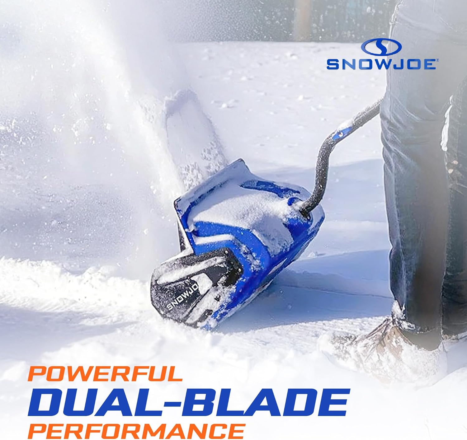 Snow Joe 24V Cordless Electric Snow Shovel Kit w/ Cover & Scraper  13" Clearing Path  400W Motor - Heavy-Duty Snow & Ice Removal for Driveway & Walkway  24V-SS13-TV1