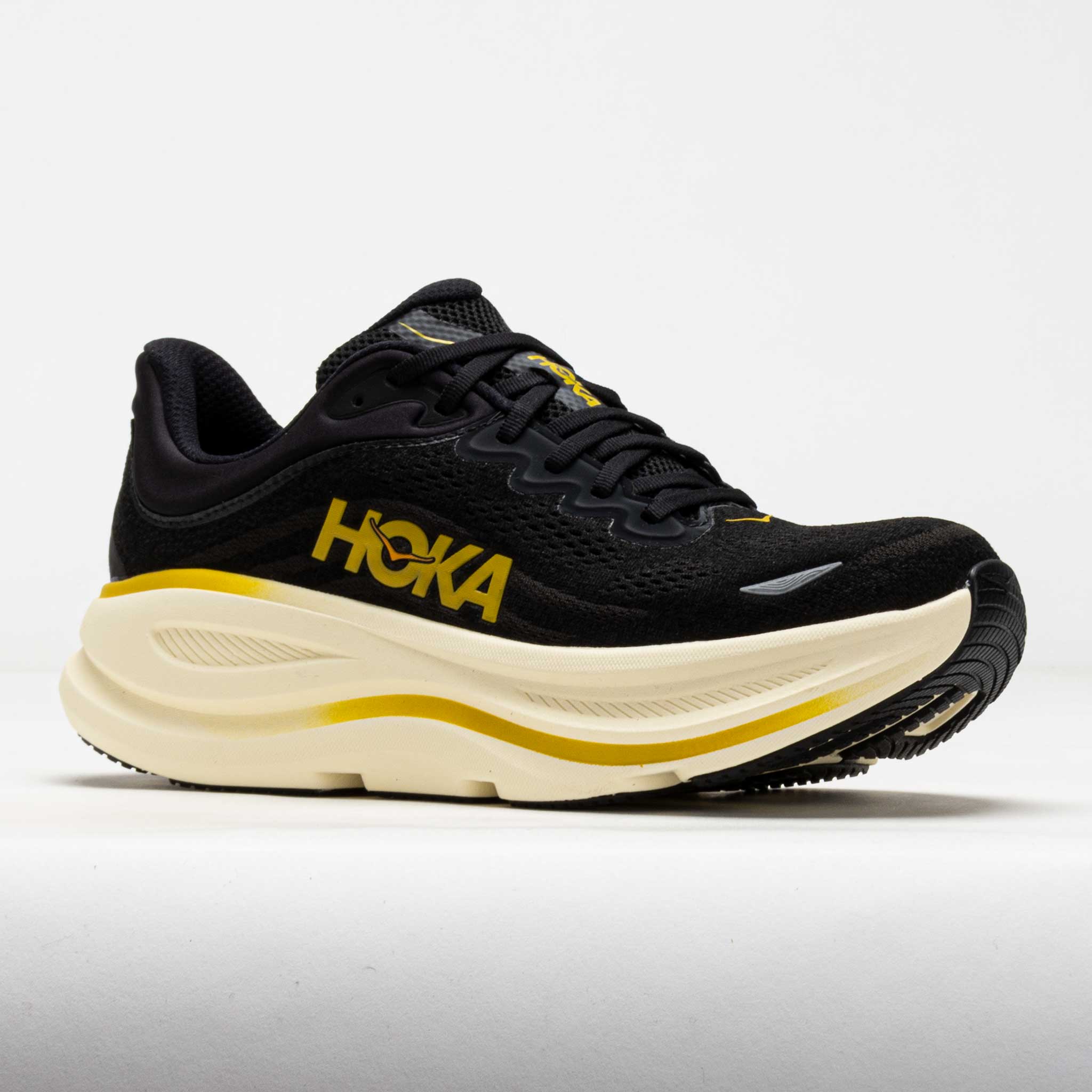 HOKA Bondi 9 Men's Carbon Black/Yellow Gold