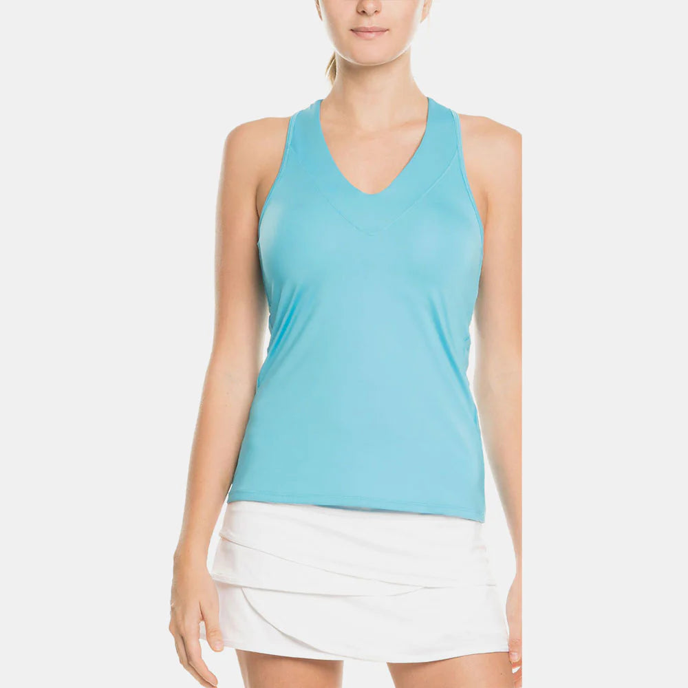 Lucky in Love V-Neck Tank with Bra Women's