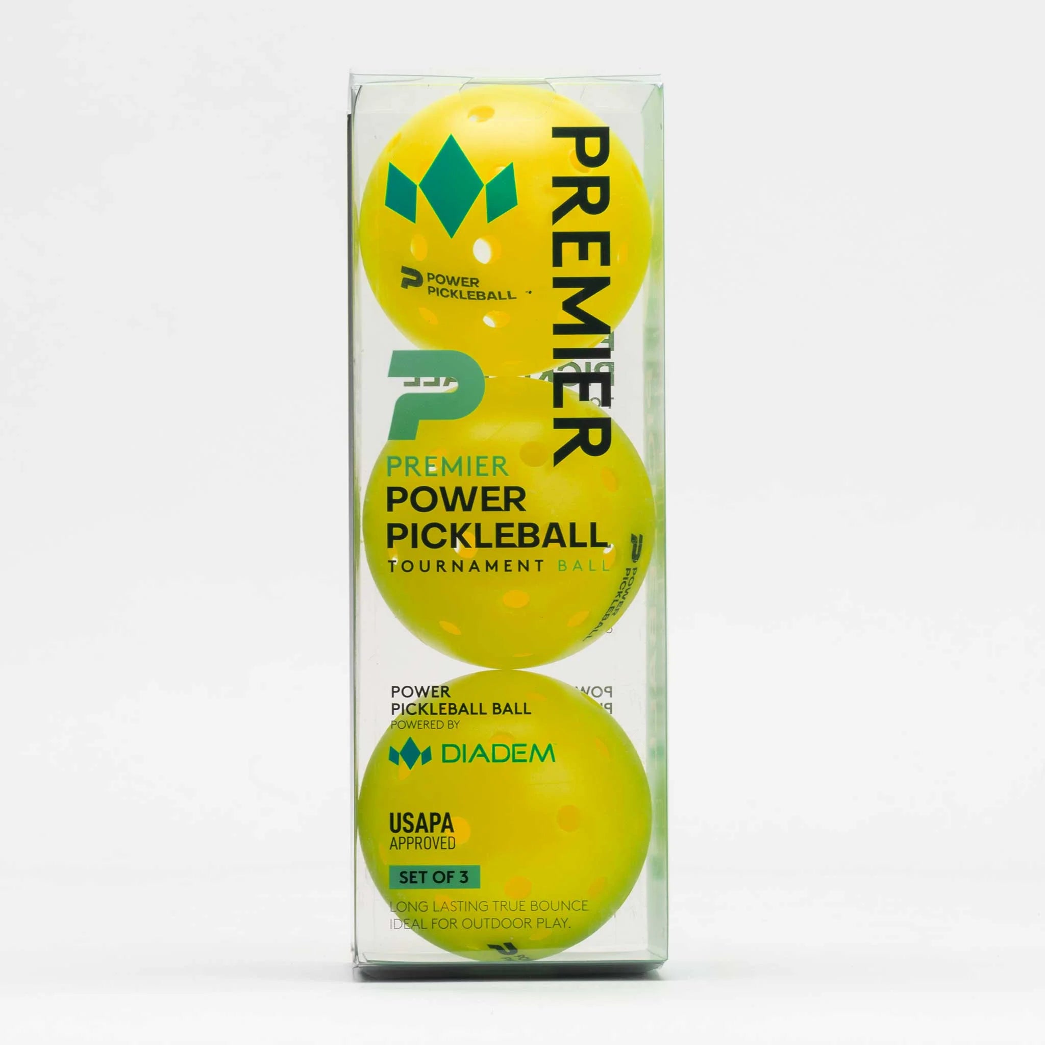 Diadem Power Pickleball Outdoor Ball 3 Pack