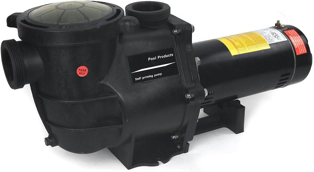 XtremepowerUS 2HP In-Ground Swimming Pool Pump Dual Speed High Flow 2" Inlet 230V High Flo 2-Speed w/ Slip-On Fitting Adapter  5 820 GPH with Filter Basket