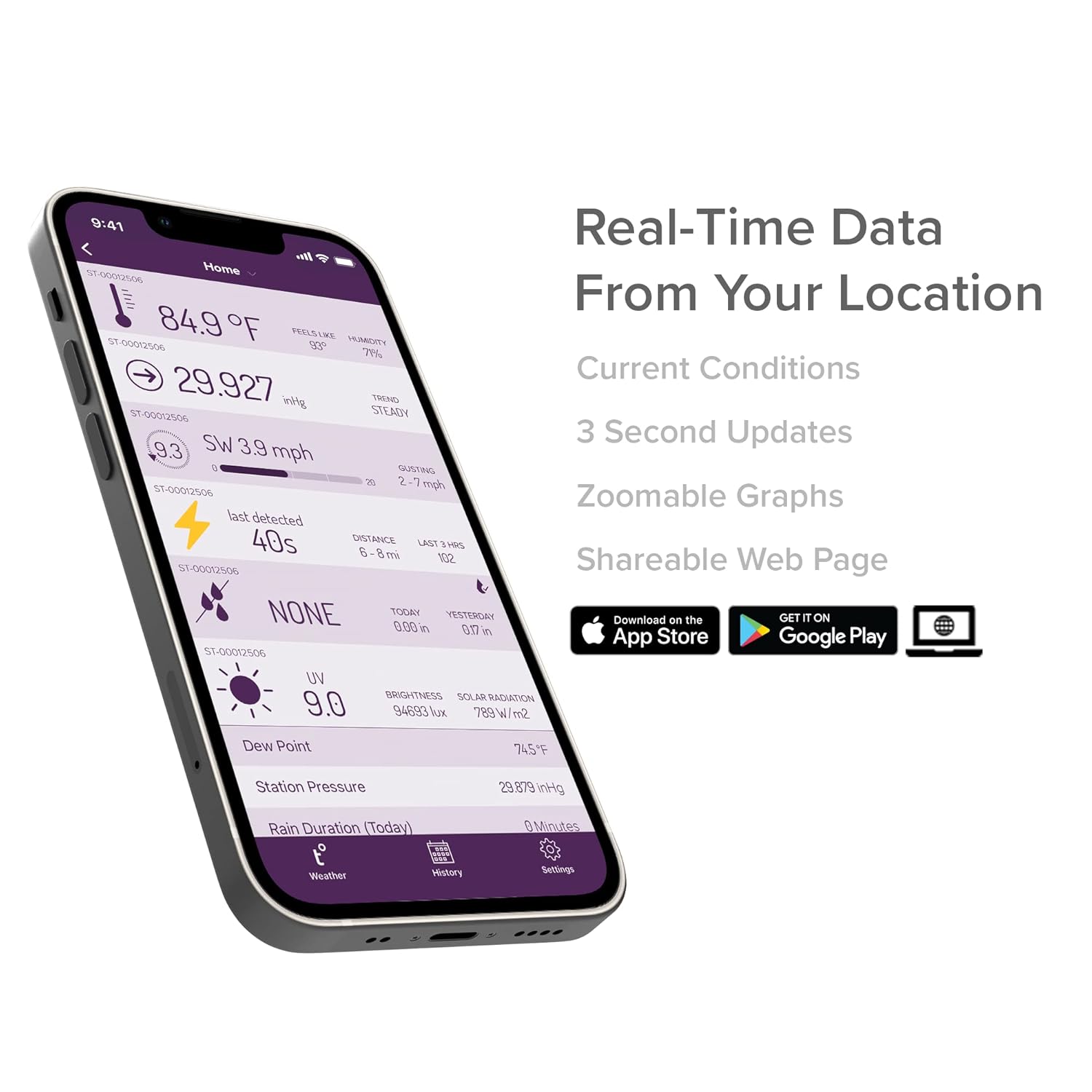 Tempest Weather Station with Built-in Wind Meter  Rain Gauge  and Accurate Weather Forecasts  Wireless  App and Alexa Enabled