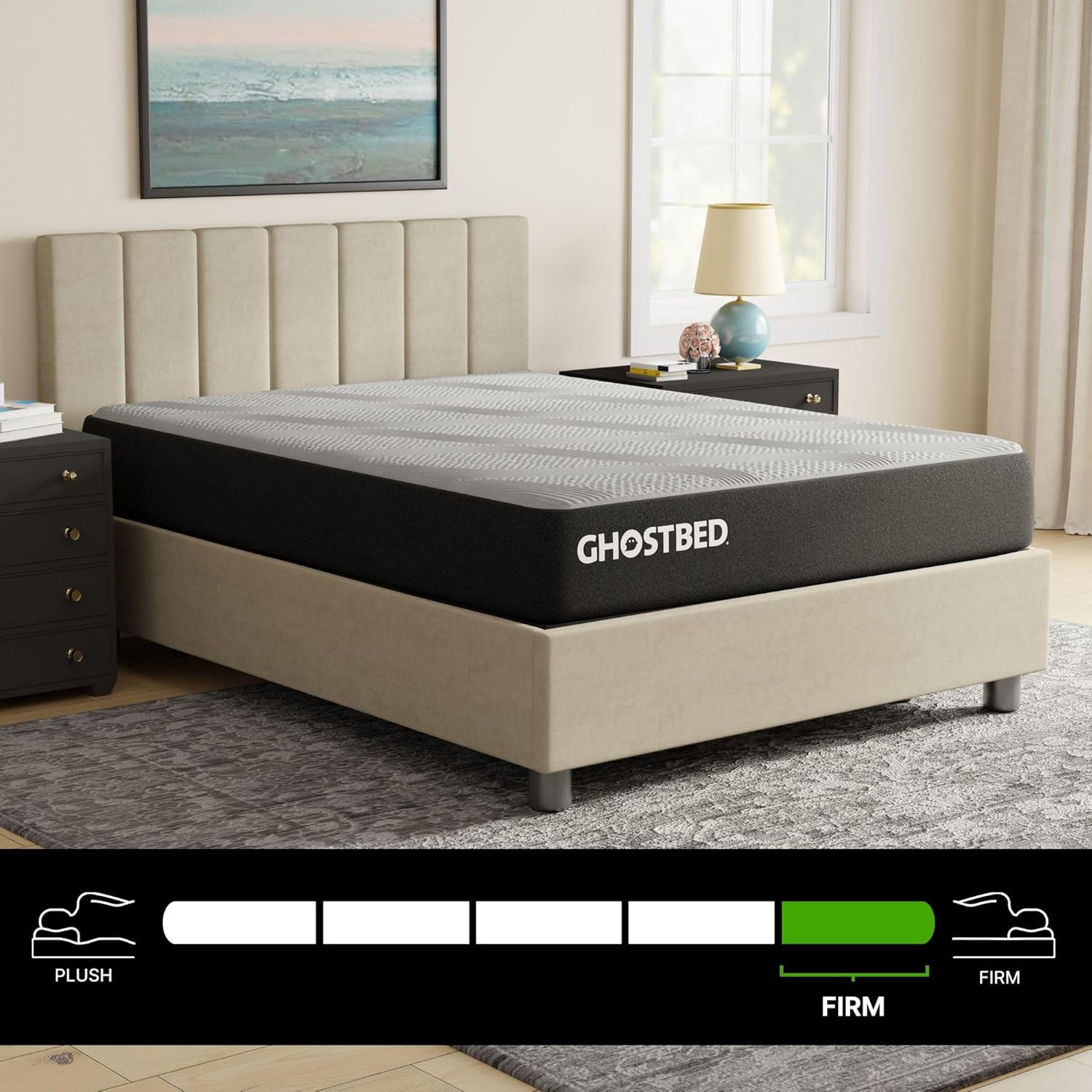GhostBed Adjustable Bed Frame Power Base with 11" Ultimate Memory Foam Mattress Bundle - Electric Bed Base with Lumbar Support - Zero Gravity and Massage Settings - Queen